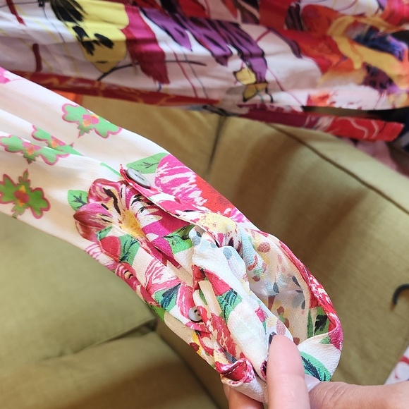 John Mark Multicolor Floral Shirt Dress - Picture 4 of 11